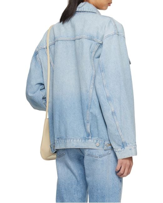 Agolde Blue Button-Up Denim Jacket