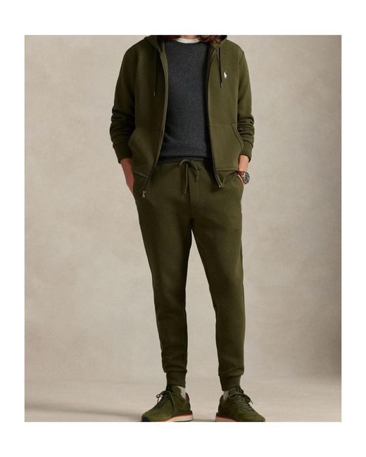 Polo Ralph Lauren Green Technical Full Zip Logo Hoodie for men