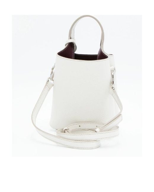 Tod's White T-Timeless Pendant Detailed Micro Tote Bag