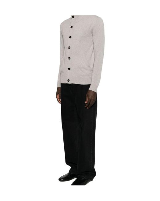 Brioni Gray Button-Front Knit Cardigan for men