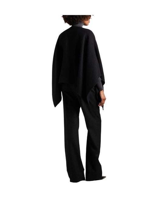 Max Mara Black Plain Colour Cloaks