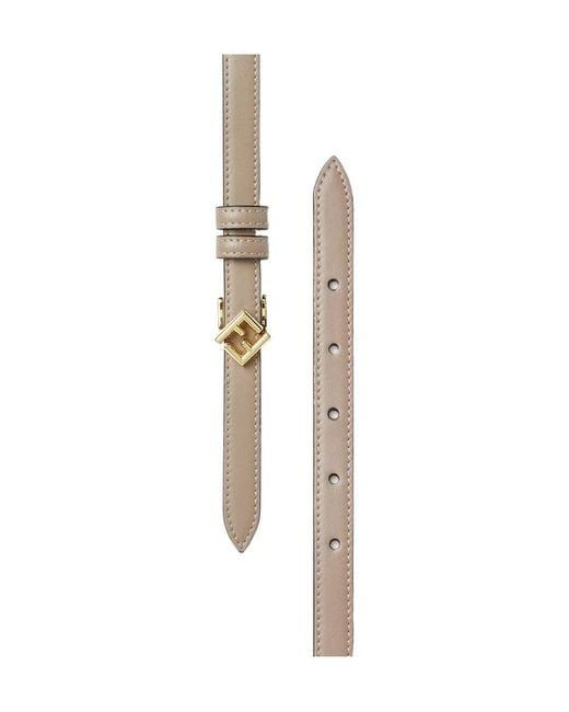 Fendi White Ff Diamonds Belt