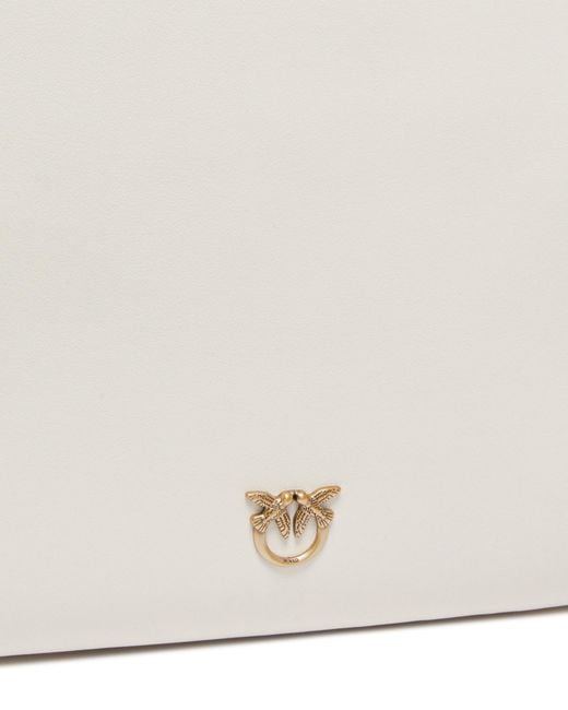 Pinko White Logo-Plaque Shoulder Bag