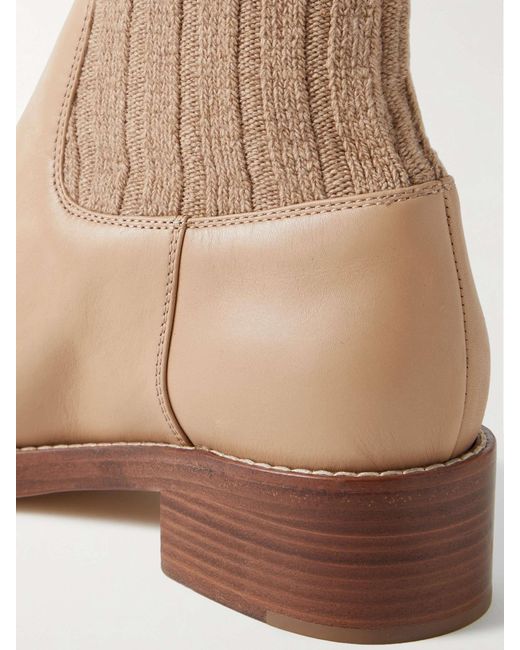 Gabriela Hearst Natural Round-Toe Ankle Boots