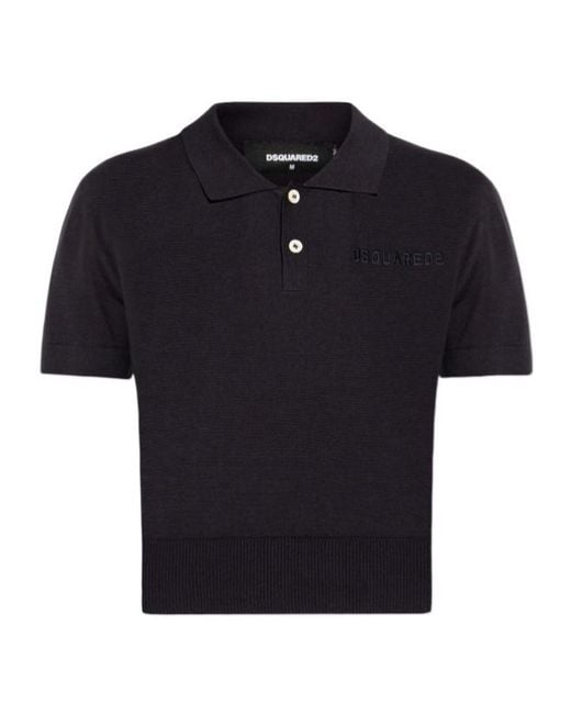DSquared² Black Polo Shirts
