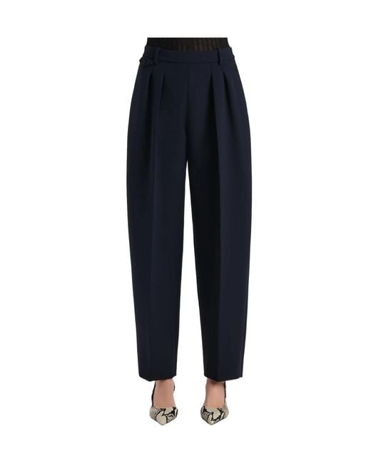 Khaite Blue Dugan Pleated Trousers