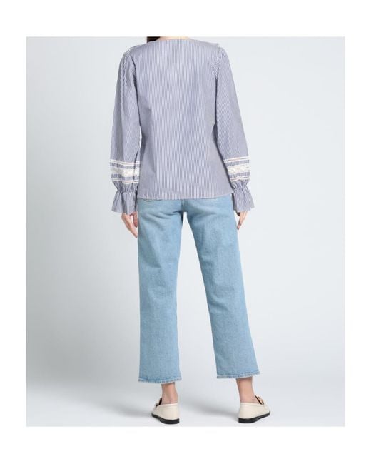 MAX&Co. Blue Pleated Top