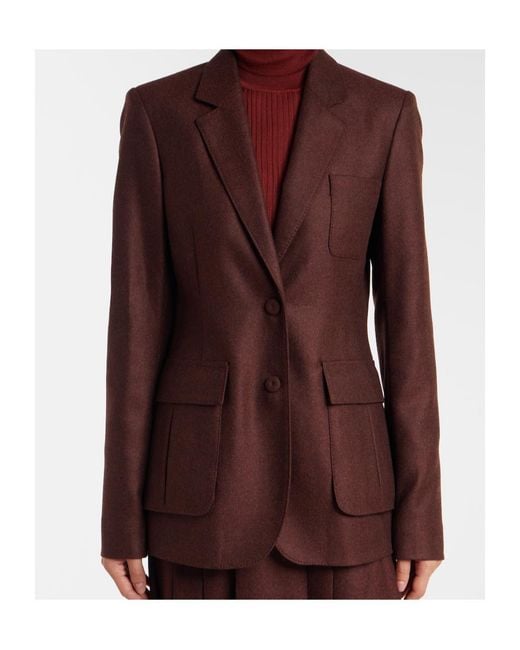 Gabriela Hearst Brown Louisa Wool-Blend Blazer