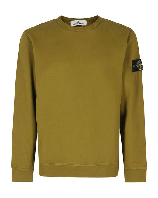 Stone Island Green Crew-Neck Sweatshirt for men