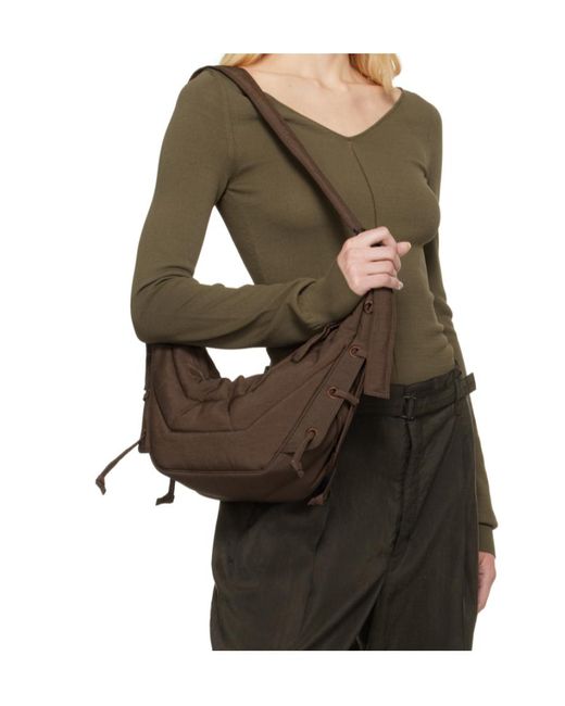 Lemaire Brown Small Soft Game Shoulder Bag for men