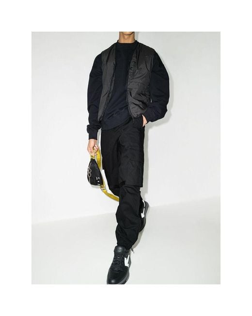 Off-White c/o Virgil Abloh Black Diag-Stripe Ripstop Cargo Trousers for men