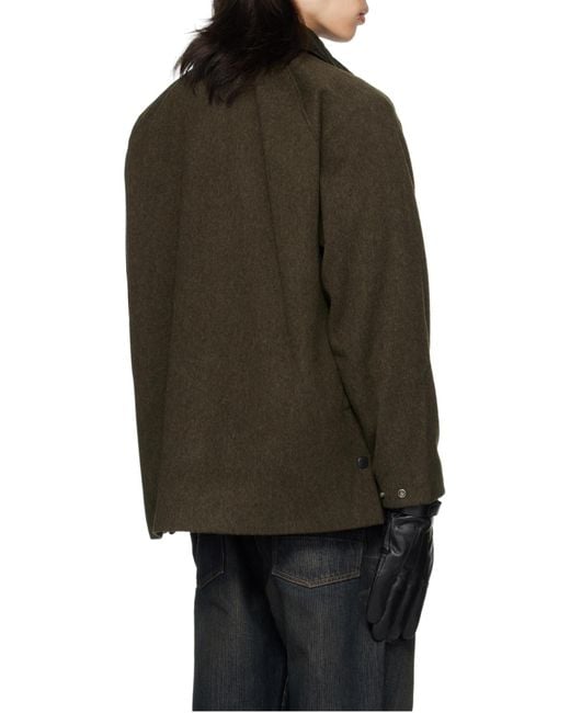 Barbour Black Bedale Wool Jacket for men