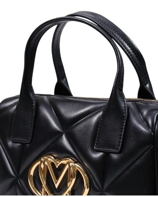 Moschino Black Zippered Shoulder Bag