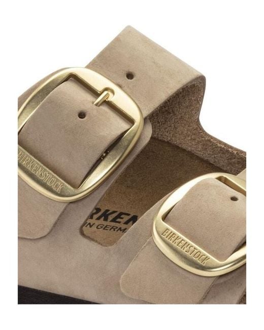 Birkenstock Brown Buckled Slide Sandals