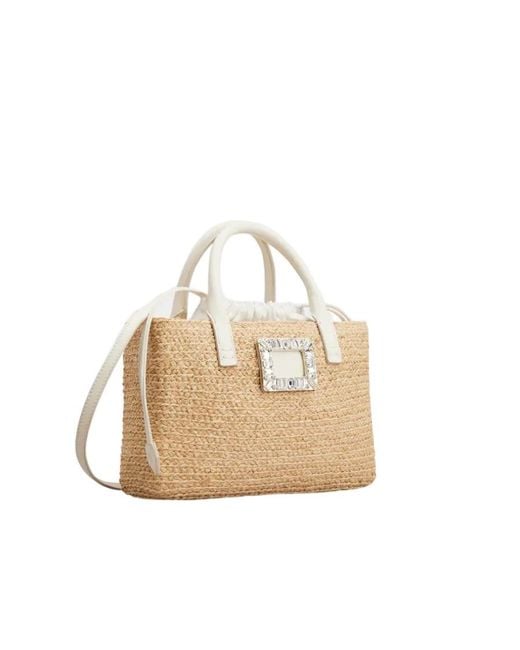 Roger Vivier Natural Viv' Skate Small Shopping Bag
