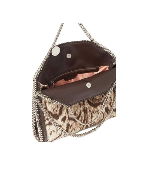 Stella McCartney Metallic Falabella Cloud Leopard Fold-Over Tote Bag