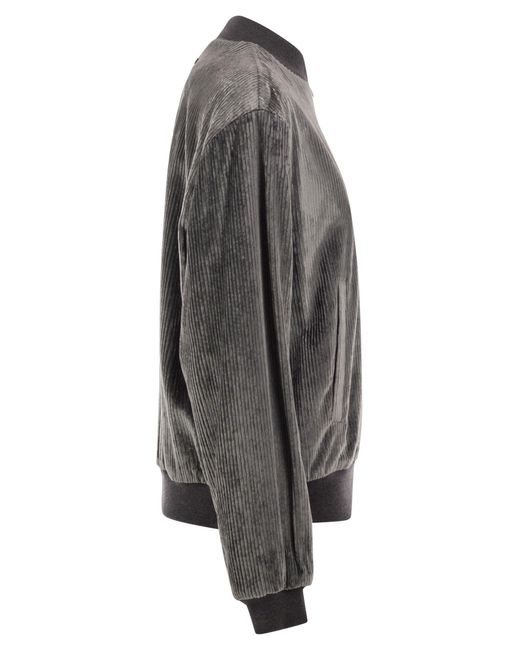 Peserico Gray Casual Zip-Up Jacket