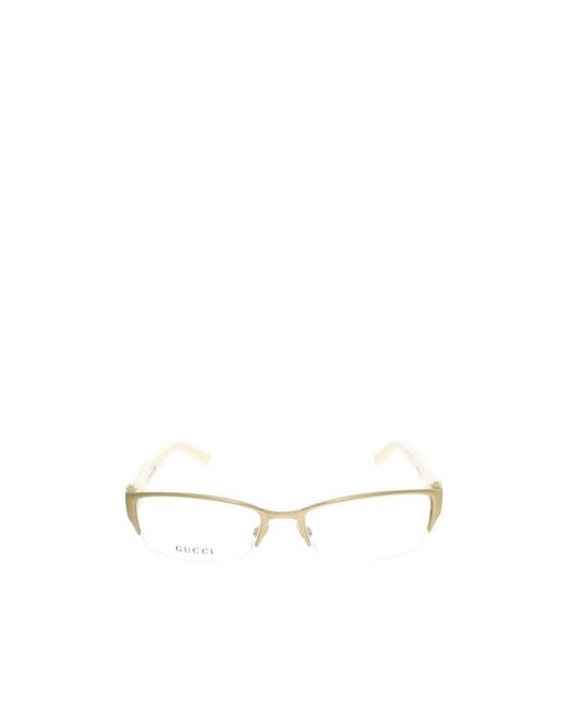 Gucci White Logo Detail Flat Lens