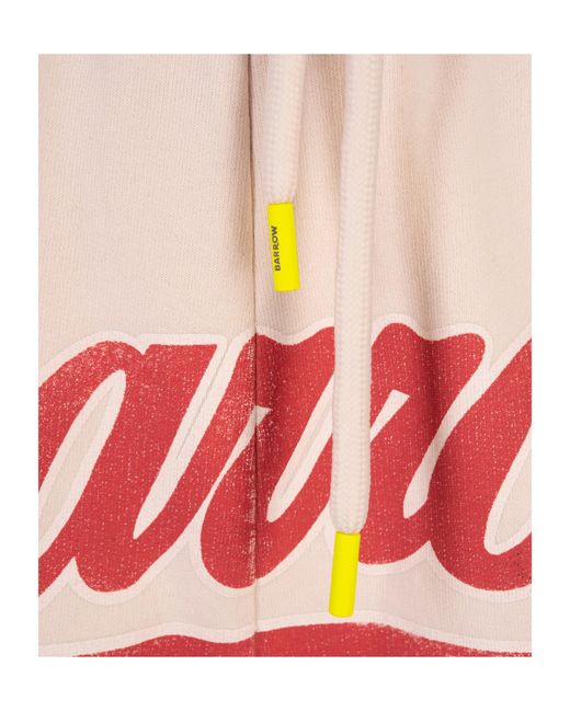Barrow White Logo-Print Shorts for men