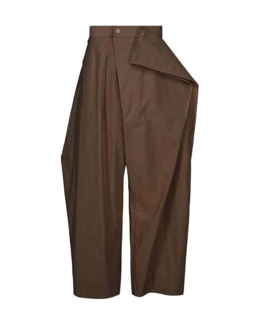Issey Miyake Brown Akimbo Pleated Wide-Leg Trousers