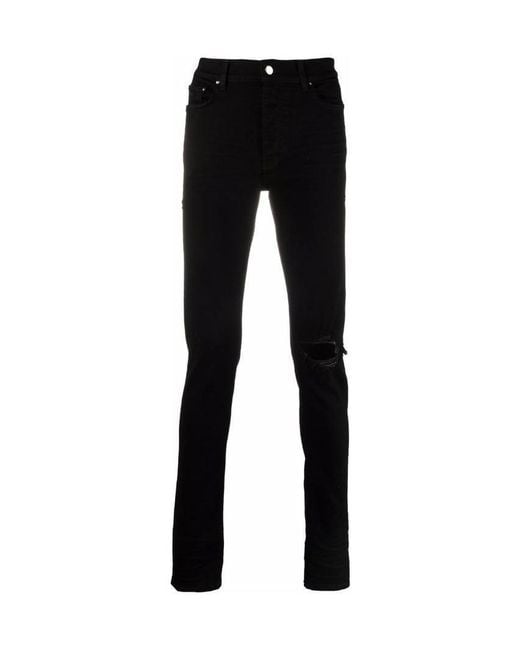 Amiri Black Distressed Slim-Fit Jeans for men