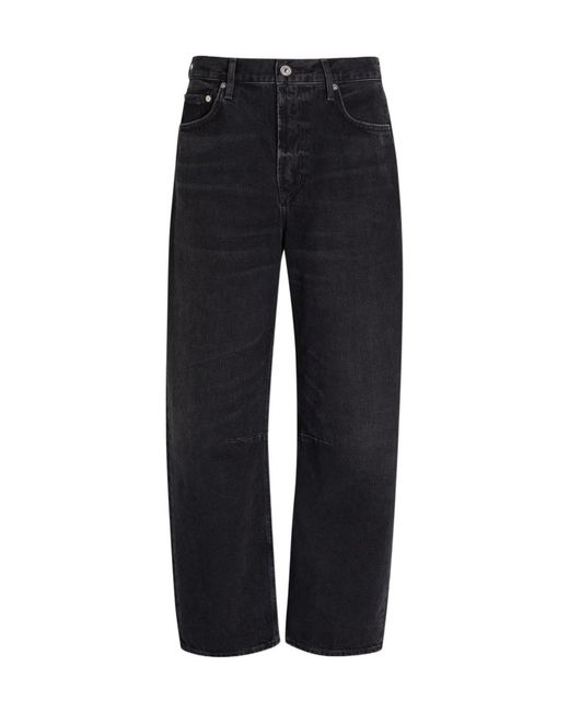 Citizens of Humanity Black Miro Barrel-Leg Jeans