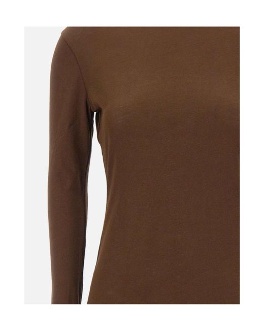 Entire studios Brown Sheer Long Sleeve Knitted Top