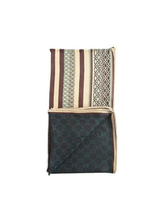 Gucci Blue Logo Scarf for men