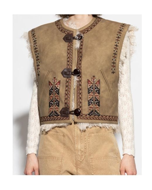 Isabel Marant Natural Sleeveless Jacket