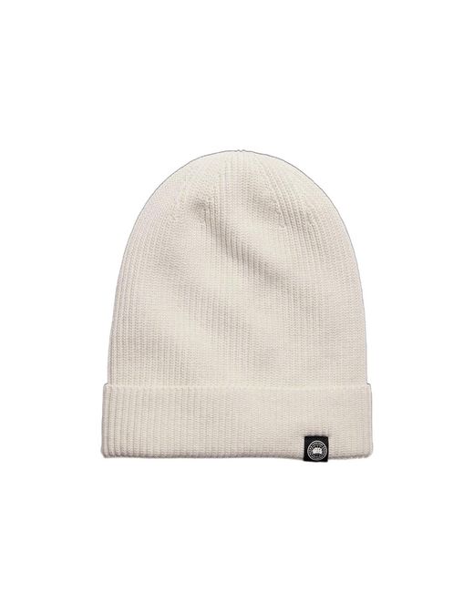 Canada Goose White Rib Toque for men