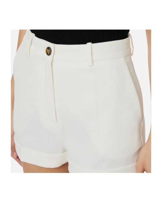 Elisabetta Franchi Black Lightweight Crêpe Shorts