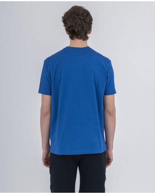 Paul & Shark Blue T-Shirt With Round Neck And Short Sleeves for men