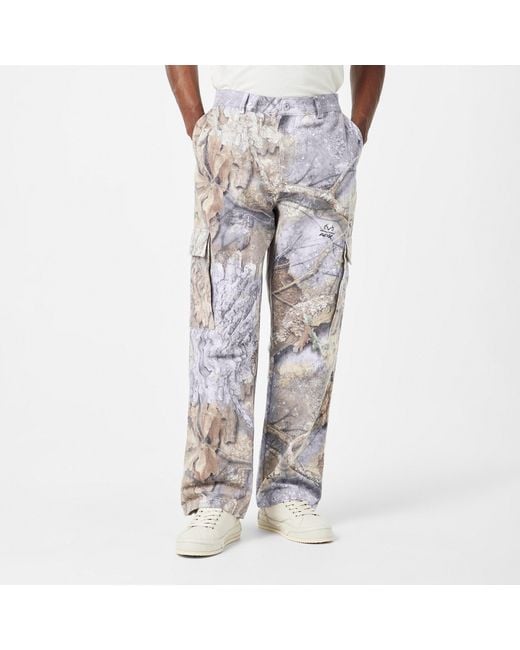 Represent Gray Patterned Cargo Pants for men