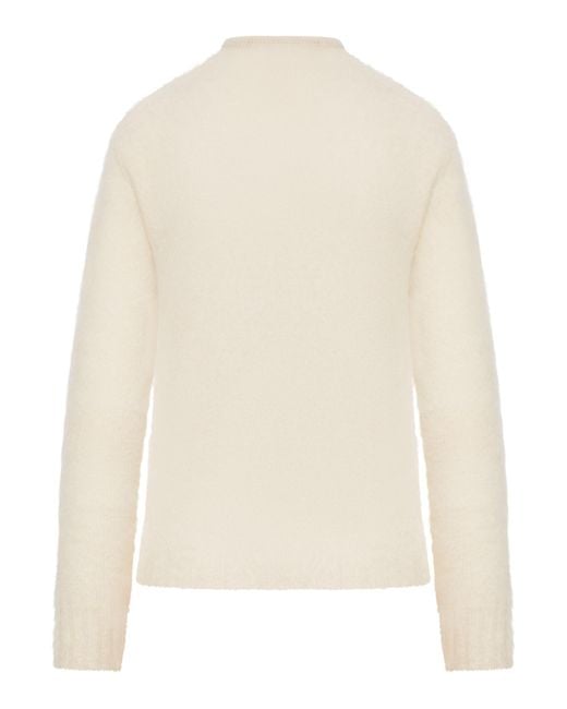 Max Mara White Humble Mohair Knit Sweater