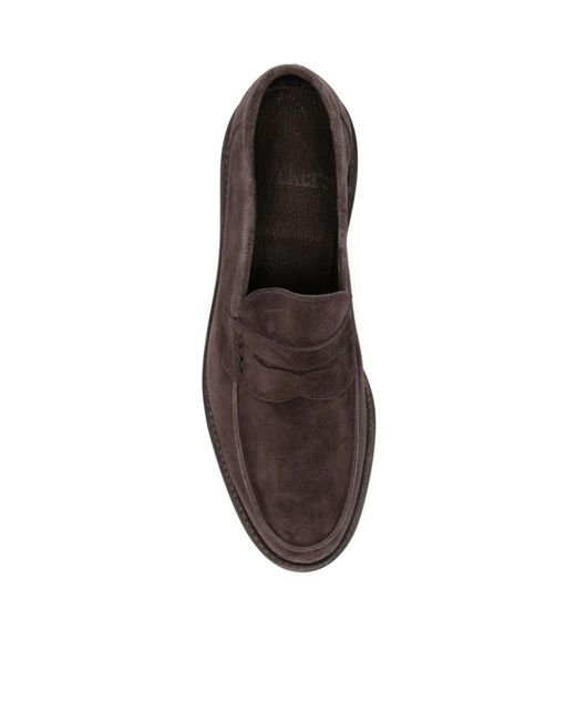 Tricker's Brown Sonny Penny Leather Sneakers for men