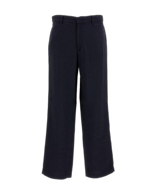 Barena Blue Wide Leg Trousers for men