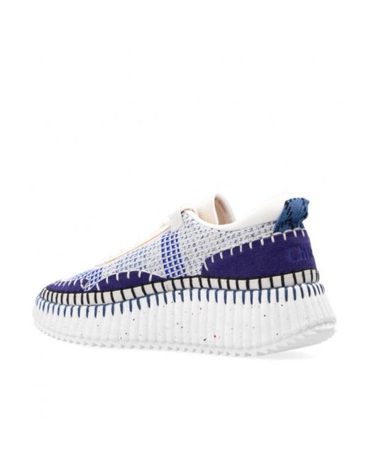 Chloé Blue Chloé Lower-Impact Mesh Nama Sneakers