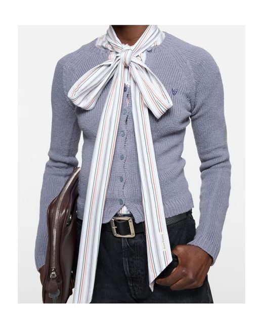 Acne Blue Button-Up Cardigan