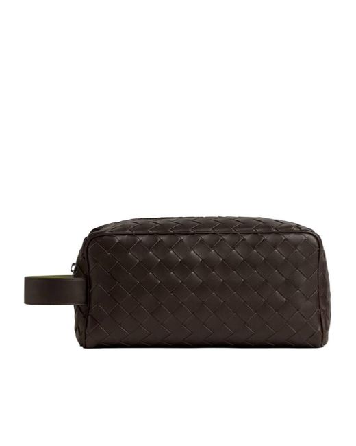 Bottega Veneta Black Intrecciato Travel Pouch for men