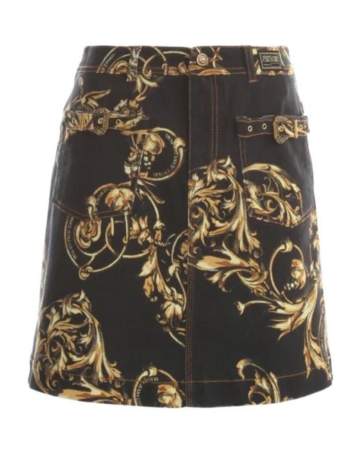 Versace Jeans Multicolor Baroque Printed Skirt
