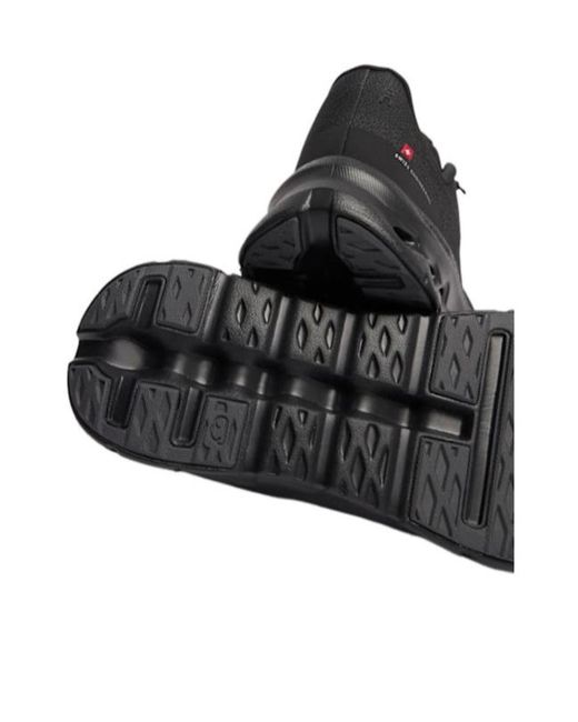 On Shoes Black Laceup Thicksoled Sneakers for men