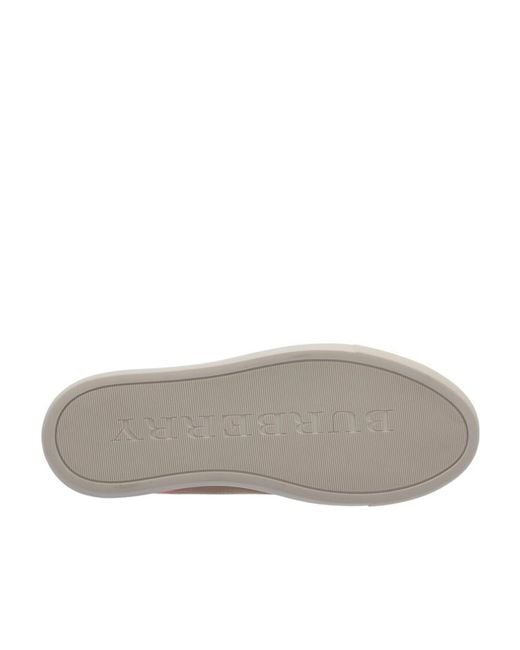 Burberry Brown Check Lace Low-Cut Casual Shoes