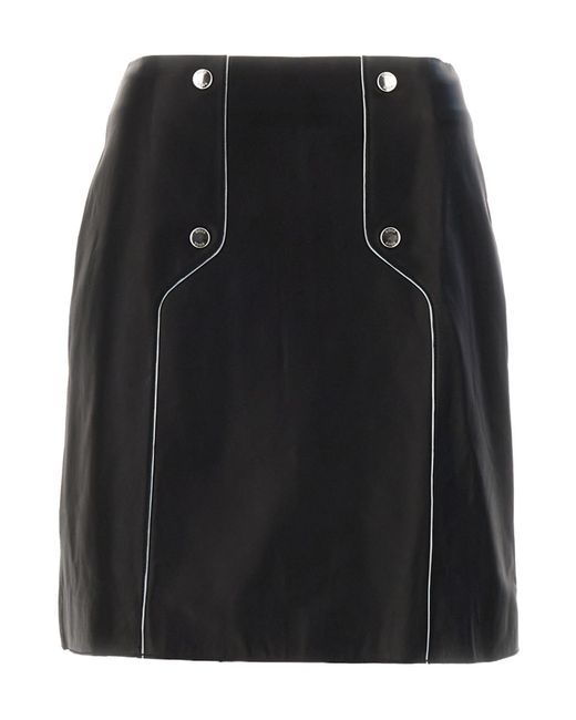 Boss Black Boss Logo Lettering Leather Mini Skirt