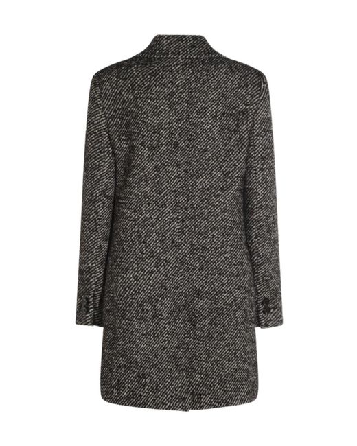 Dolce & Gabbana Gray Straight Hem Coat