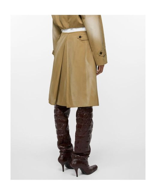 Acne Natural Twill Midi Skirt