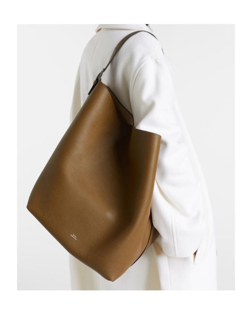 Totême  Brown Large Leather Tote Bag
