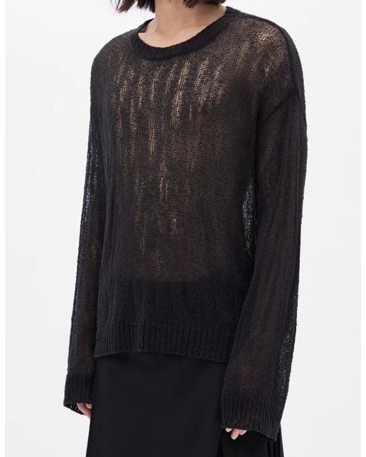 Ann Demeulemeester Black Joas Comfort Crew Neck Sweater for men