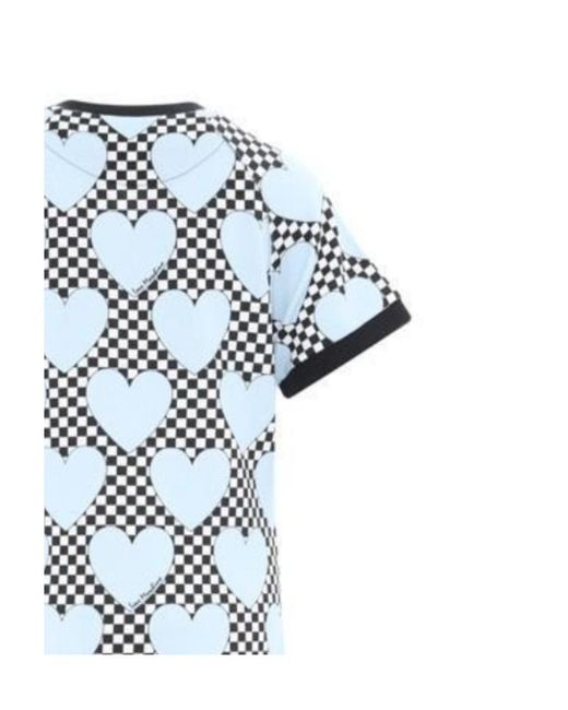 Moschino Blue Love Printed T-Shirt Dress