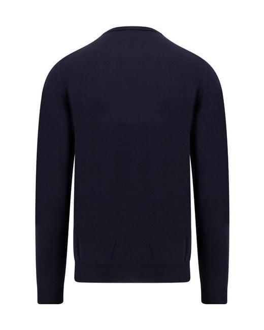 Zanone Blue Crewneck Long-Sleeved Jumper for men