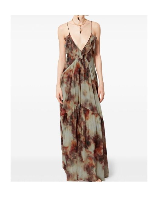 Isabel Marant Natural Isabel Marant Étoile Sleeveless Floral Printed Dress